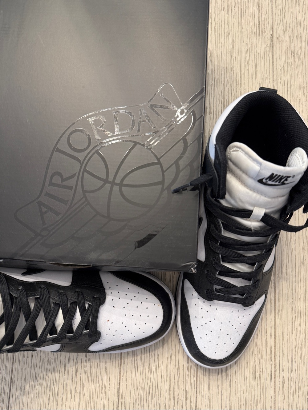 Nike Panda Dunks Black White High-Top Sneakers